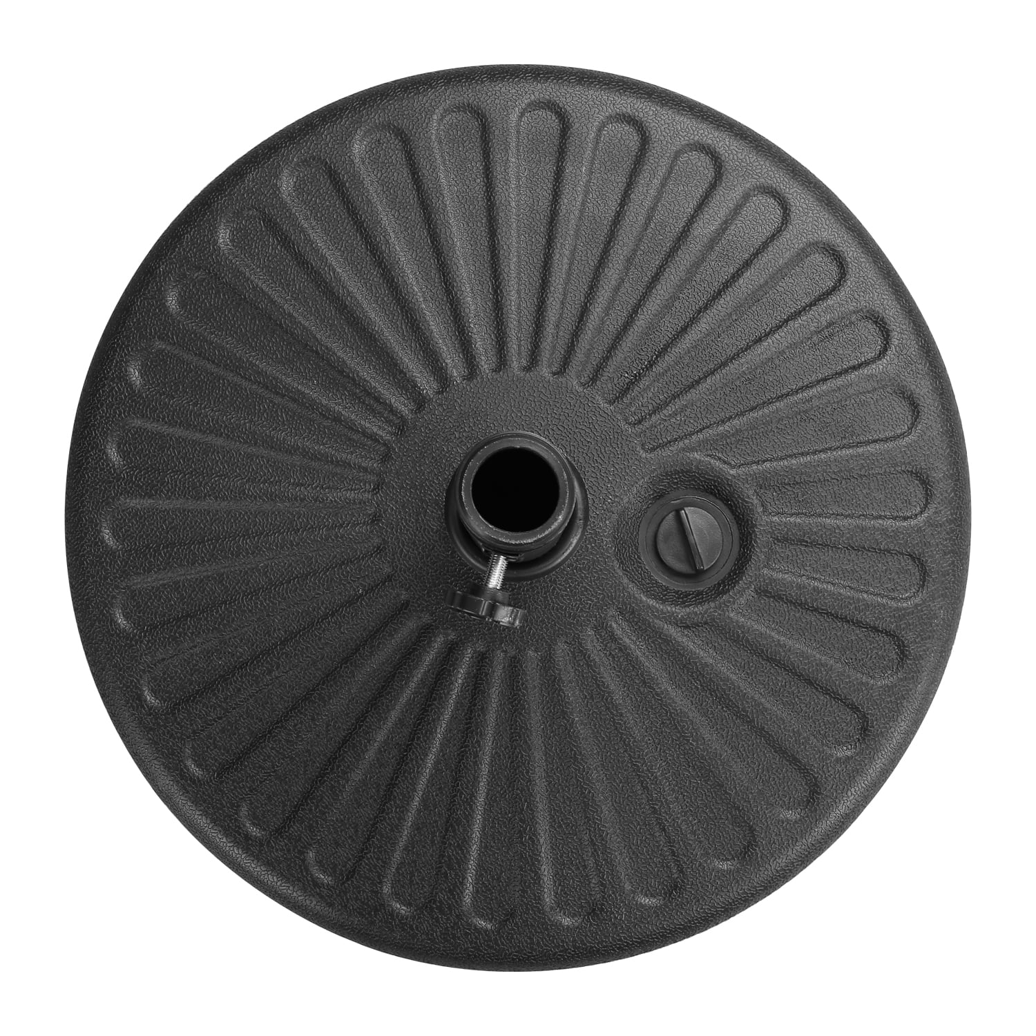 Autlaycil Patio Umbrella Base is Filled with 73 lbs of Sand or 48 lbs of Water - Black