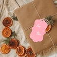 thumbnail image 4 of joycraft 100Pcs Pink Blank Gift Tags, Kraft Paper Hangtags, Small Gift Tags with String, Writable Tags for Gift Wrapping, Wedding, Birthdays, Holiday, Party Favor and Baby Shower, 4 of 6