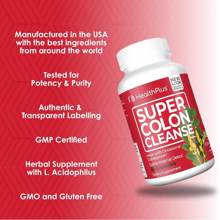 Health Plus Super Colon Cleanse: Healthy Pills for Gut Digestion