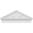 thumbnail image 3 of Ekena Millwork 38"W x 16-3/8"H x 2-3/4"P (Pitch 6/12) Peaked Cap 3 Spoke Architectural Grade PVC Combination Pediment, 3 of 8