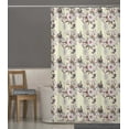 thumbnail image 4 of S4Sassy Yellow Floral & Kingfisher Bird Water Repellent Bath Shower Curtain With Roller Rings Hook-60 x 70 Inch, 4 of 6