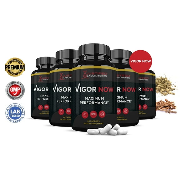 (5 Pack) Vigor Now Men’s Health Supplement 1484mg 300 Capsules