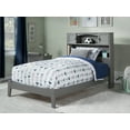 thumbnail image 2 of AFI Newport Twin-XL Solid Wood Foundation Bed with Storage Headboard, Grey, 2 of 7