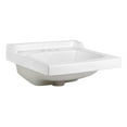 thumbnail image 4 of Fine Fixtures 20" x 18" Ceramic Vanity Sink Top with Raised Back – High Gloss Finish, 3-Hole Faucet Compatible, 4 of 9