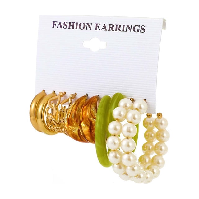 Fiudx Pendientes Geométricos, Diseño de Metal Llamativo, Elegantes Detalles de Perlas, Accesorio Chic para El Día a Día, Regalo Perfecto para Amigos o para Ti, Una Declaración de Moda para Cualquier