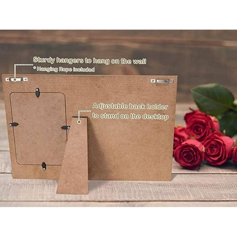 Marriage Prayer Wedding Anniversary Gifts for Couples Spanish Wooden Wall and Tabletop Photo Frame - Querido Dios Black