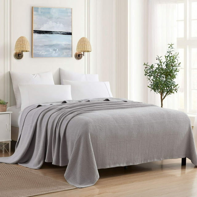 Manta Sweet Home Collection, algodón fino, tamaño King Silver, 6 unidades