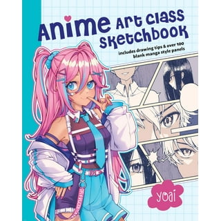 Sketchbook: anime manga cute sketch book | drawing book | blank drawing  note pad | gift for teen girls or adults | Anime Lover Gift Idea (French