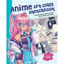 Anime Art Class Sketchbook: Includes Drawing Tips and Over 100 Blank Manga Style Panels, (Paperback)