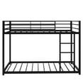 thumbnail image 5 of Twin over Twin Metal Bunk Bed, Upgraded Metal Bunk Bed Frame with Ladder and Safety Guard Rail, Heavy Duty Bunk Beds for Adults Teens Noise Free Space-Saving Easy to Assemble, Black, 5 of 7