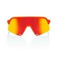 thumbnail image 7 of 100% Lightweight Unisex Sport Sunglasses, Soft Tact Neon Orange - Hiper Red Multilayer Mirror Lens, 7 of 7