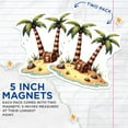 thumbnail image 3 of (2 Pack) Island Treasure Chest Magnets - Pirate-Themed Decor - Palm Trees Magnet - Adventure Decoration for Home or Office - 5" On Longest Side - for Cars, Fridges, Toolboxes - Made in USA - MAG6797, 3 of 7