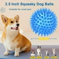 thumbnail image 2 of 12 Pack 2.5 Inch Squeaky Dog Toy Balls Spikey Dog Balls Large Dogs Chew Toys, 2 of 7