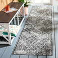 thumbnail image 3 of SAFAVIEH Courtyard Kerry Geometric Indoor/Outdoor Area Rug, Black/Grey, 6'7" x 6'7" Square, 3 of 9