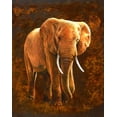 thumbnail image 2 of Chamard, Jean-Marc 26x32 Black Ornate Wood Framed with Double Matting Museum Art Print Titled - Elephant 01, 2 of 4