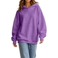 thumbnail image 4 of cocolona Oversized Hoodies for Women Long Sleeve Pullover Solid Color Sweatshirts Casual Hooded Fall Trendy Outfits, 4 of 7