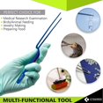 thumbnail image 4 of Cynamed 10” Kitchen Premium Tongs Tweezers Stainless Steel, Long with Precision Serrated Tips, 4 of 5