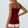 thumbnail image 6 of ZHYou No Boundrie Camisole Tops for Women V Neck Spaghetti Strap Wrap Front Ruched Loose Fit Casual Summer Tank Tops Wine Size 2XL, 6 of 7