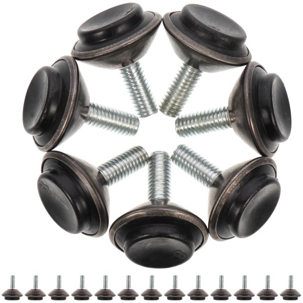 FENGGUIQU 20Ud Patas Ajustables Para Muebles En Negro Con Giratorio Para Nivelar Sillas Mesas Sofás
