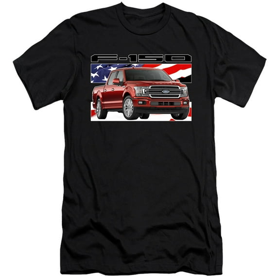 Ford Trucks F 150 Flag HBO S/S Adult 30/1 T-Shirt Black