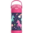 thumbnail image 1 of Thermos Kids Vacuum Insulated Funtainer Water Bottle with Flip Up Straw, 355ml, Unicorn, 1 of 7