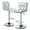 Silver, variant on MoNiBloom Square Leather Adjustable Height Swivel Bar Stool Lift Pub Chair Set of 2 for Kitchen Dinner, Sliver