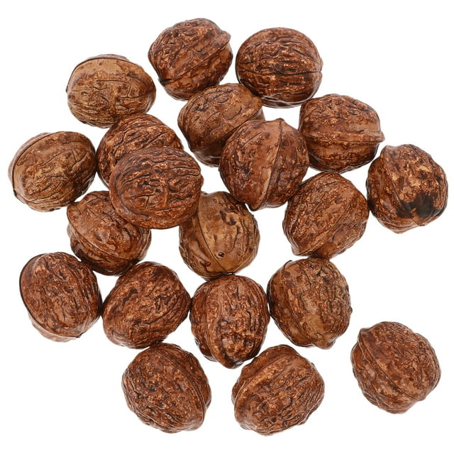 20 piezas de nueces artificiales realistas para decorar, modelos de frutos secos falsos