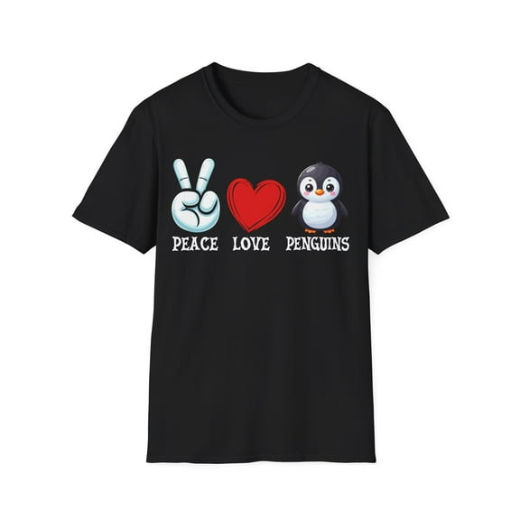 Peace Love Penguins Cute Animal Owner Penguin Lover TShirt