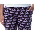 thumbnail image 3 of Mattel Womens' Barbie Logo All Over Print Loungewear Sleep Pajama Pants, 3 of 6