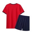 thumbnail image 6 of dmqupv Toddlers Outfit Boys Athletic Shorts Set 2 Piece Short Sleeve Kids Shirt and Boys Soccer Shorts Youth Activewear Set Watermelon Red,9-10 Years, 6 of 6