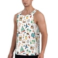 thumbnail image 2 of Easygdp Travel1 Men's Tank Top, Sleeveless Muscle T Shirts, Breathable, Quick-Dry, Loose for Gym, Running, Fitness - 3X-Large, 2 of 9