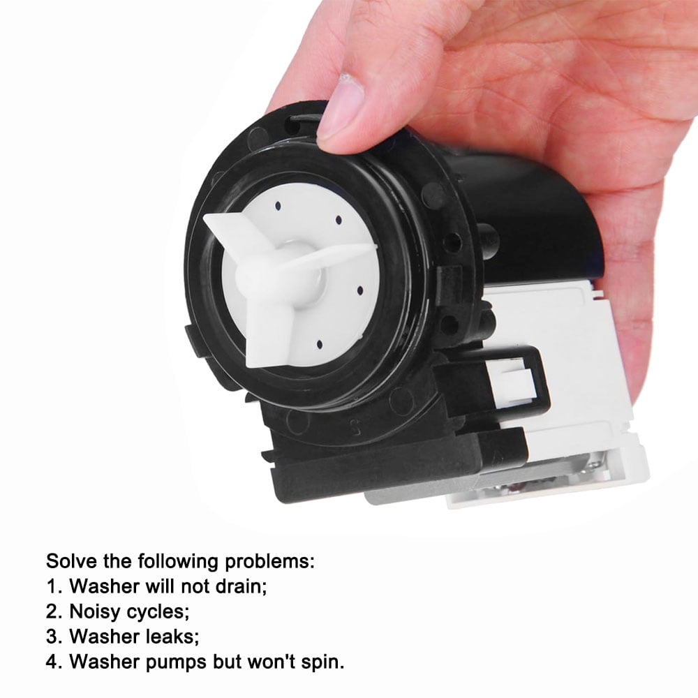4681EA2001T Washing Machine Drain Pump, Plastic Washing Machine Accessories Compatible with LG and Kenmore Washer Models