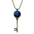 thumbnail image 1 of Starry Sky Geometry Alien Totem Key Necklace Pendant Tray Embellished Chain, 1 of 3