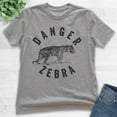thumbnail image 2 of Kids Danger Zebra Shirt, Youth Kids Boy Girl T-Shirt, Tiger Shirt, Cute Animal Lover Shirt, Dark Heather Gray, Small, 2 of 4