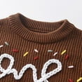 thumbnail image 4 of Girls Sweaters Girls Knit Sweaters Pullover With Handmade Embroidery Cozy Winter Fall Baby Sweater Coffee 1 Years-2 Years, 4 of 6