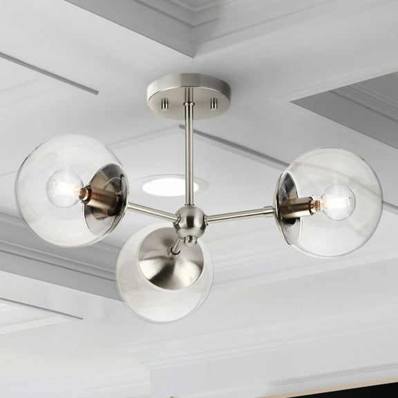 Luxury Minimalist Ceiling Light, Brushed Nickel, UHP4444