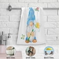 thumbnail image 5 of Easter Gnome Blue Hat Hand Towels 2 PCS, Eggs Daffodil Flower Kitchen Towel Ultra Soft and Highly Absorbent,Decorative Fingertip Face Towel for Bathroom Hotel, 28.3"x 14.4", 5 of 5