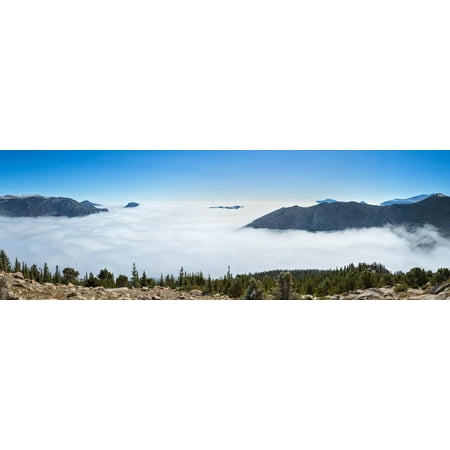 High angle view of clouds from Trail Ridge Road, Estes Park, Rocky Mountain National Park, Color... Print Wall