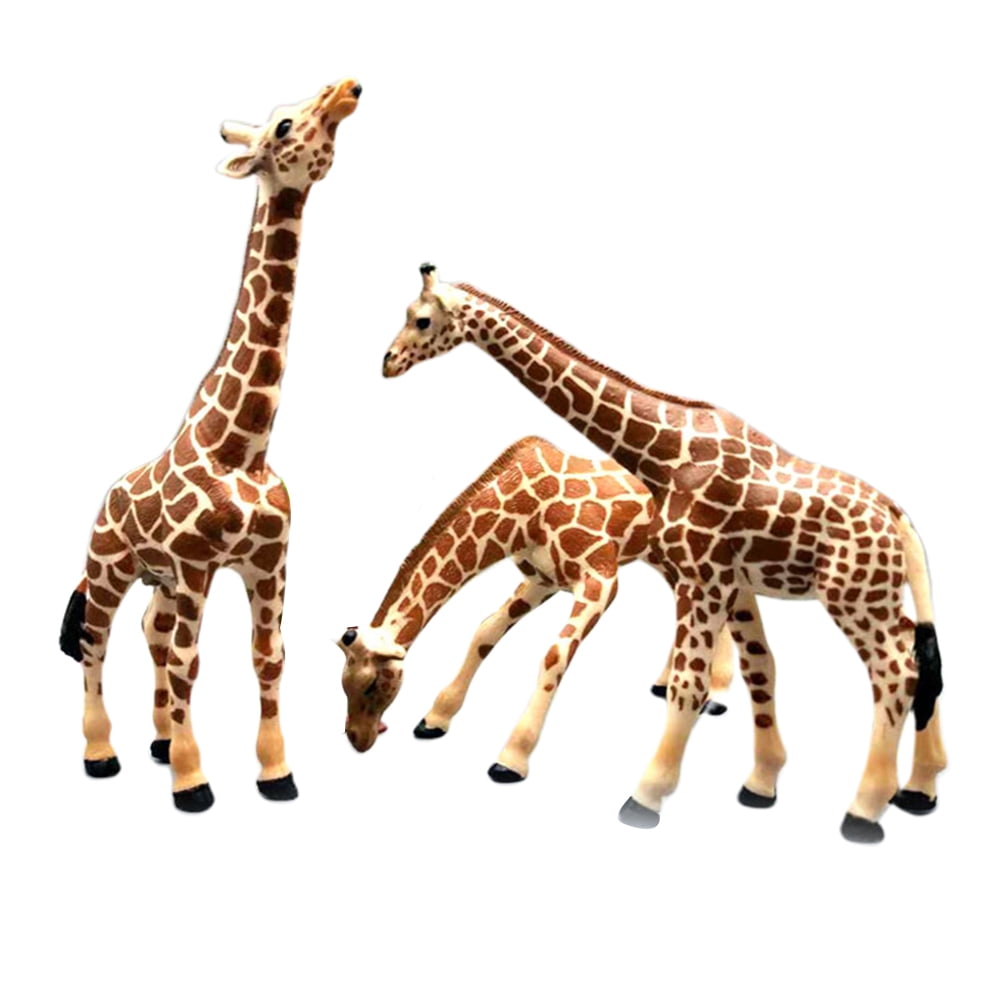 Etereauty Giraffe Toys Model Animals Family Figures Mini Figure Action