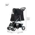 thumbnail image 4 of 1pc Lightweight Foldable Pet Stroller, Four Wheels Pet Carrier For Outdoor Activities, Suitable For Cats And Dogs, 4 of 5