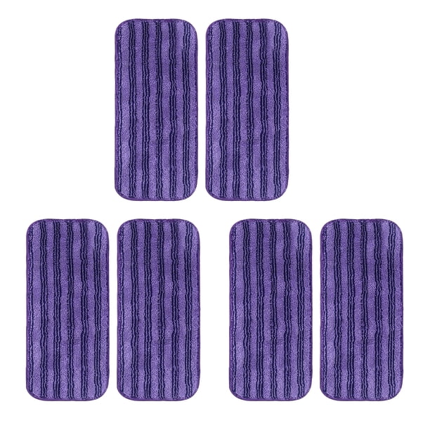 Injueey 6 unids/set de paños de limpieza dobles secos y húmedos de larga vida útil con alta absorción de agua y manchas fuertes Suministros de limpieza para el hogar púrpura