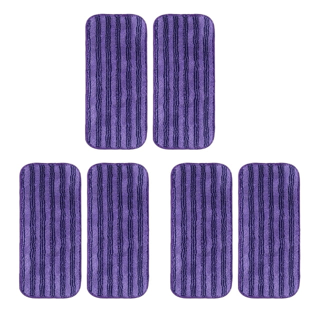 Naiovety Reemplazo de paños de limpieza dobles secos y húmedos de 6 piezas con accesorios fáciles de reemplazar sin depilación Suministros de limpieza para el hogar púrpura