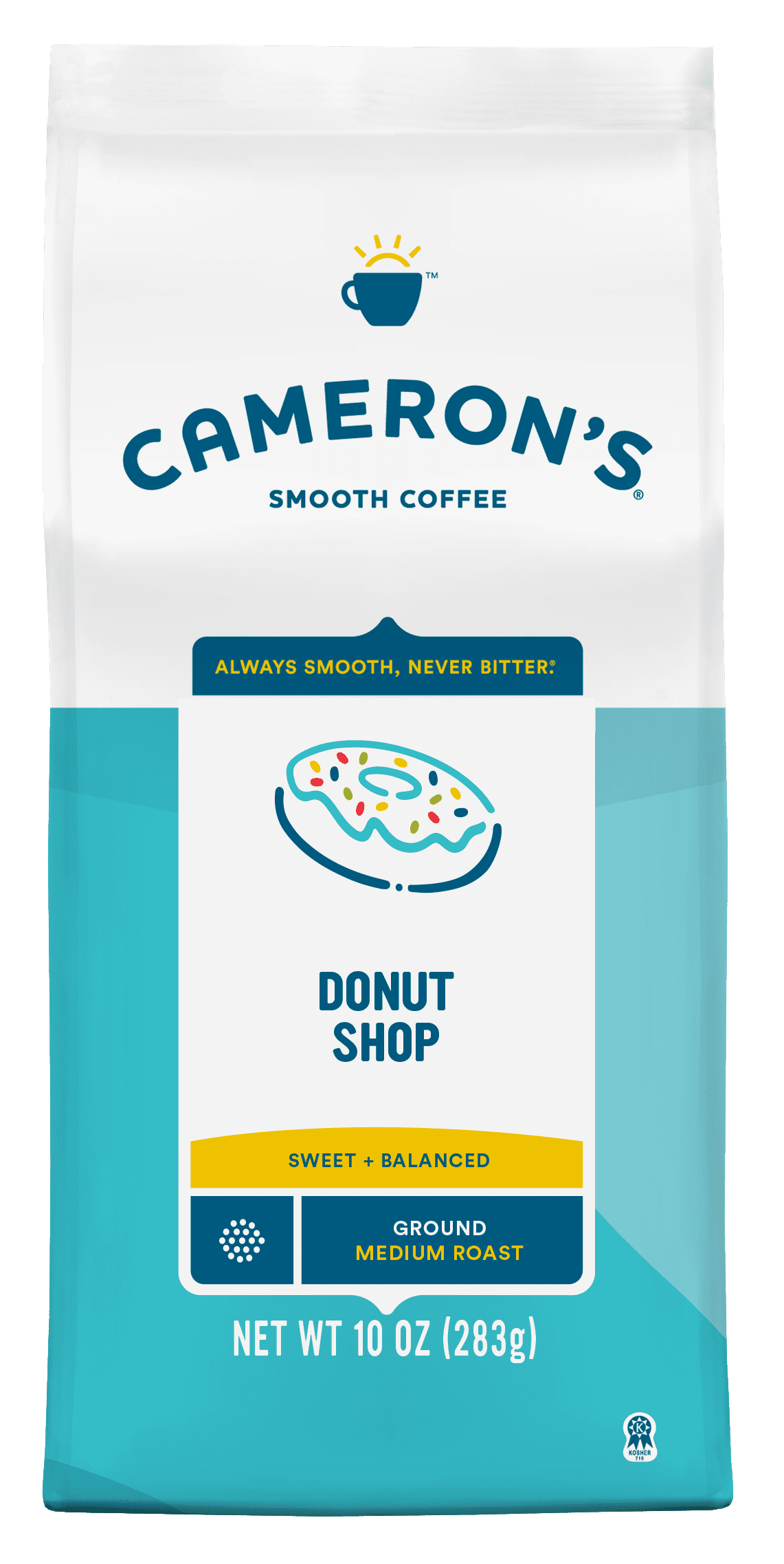 Cameron's Coffee Premium Donut Shop Ground Coffee, Medium Roast, 10 oz
