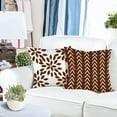 thumbnail image 2 of Pillow Covers 20x20 Modern Sofa Throw Pillow Cover, Decorative Outdoor Linen Fabric Pillow Case for Couch Bed Car (Coffee, 20x20,Set of 4), 2 of 6