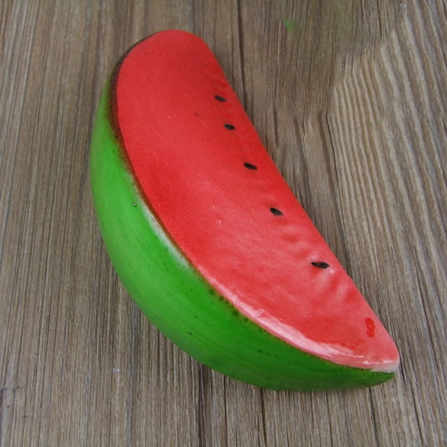 Bgsha Plastic Artificial Features Sturdy Fine Details Teaching Aids Fruit Model Usage Vibrant S Artificial Watermelon