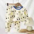 thumbnail image 2 of masbird Little Girls Boys Long Sleeve Pajamas Sets Toddler Cotton Pjs Kids Fall Winter Sleepwears 6-12 Months 12-24 Months 2t 3t 4t 5t 6t 7t 8t 9t Children(Blue,8-9 Y), 2 of 6