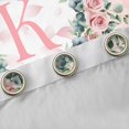 thumbnail image 4 of jejeloiu pink Monogrammed K Black Out Curtains,Cartoon Floral Curtains Pack of 2 (42x63 Each),Retro Rustic Plant Bedroom Curtains For Girl Teens,Ultra Soft Bedroom Decor, 4 of 6