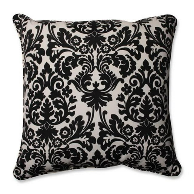 Pillow Perfect 598840 Intérieur-Extérieur Essence Onyx Coussin de Sol&44; Noir - 25 Po.