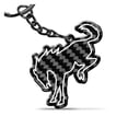 thumbnail image 2 of iPick Image for Ford New Bronco Black Real Carbon Fiber Logo Shape Cut Key Chain, Official Licensed, 2 of 5