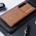thumbnail image 6 of TECH CIRCLE Wallet Case for Samsung Galaxy S23 Ultra with Card Slots Holder Lens Camera Slide Non-Slip Protection Cover, Rugged PC PU Leather  Shockproof Glossy Slim Thin Anti-Drop Flip Case,Brown, 6 of 9
